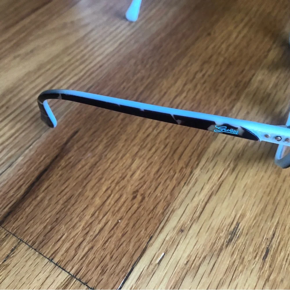 GUESS Tortoiseshell Frames with Light Blue Temples